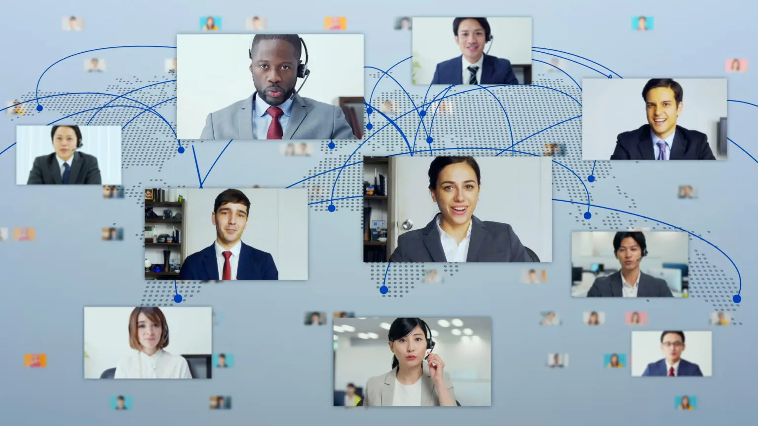 People participating in a virtual cross-sector meeting